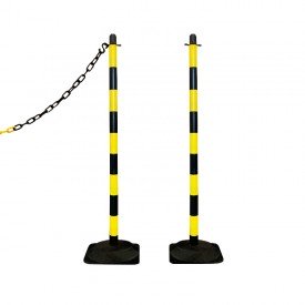 Słupek plastikowy żółto-czarny wys. 110 cm SCV (podstawa gumowa)