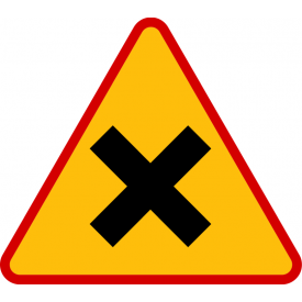 A-5 Skrzyżowanie dróg - znak drogowy ostrzegawczy
