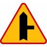 A-6b Skrzyżowanie z drogą podporządkowaną występującą po prawej stronie - znak drogowy ostrzegawczy