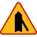A-6d Wlot drogi jednokierunkowej z prawej strony - znak drogowy ostrzegawczy