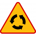 A-8 Skrzyżowanie o ruchu okrężnym - znak drogowy ostrzegawczy