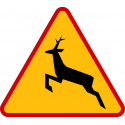 A-18b Zwierzęta dzikie - znak drogowy ostrzegawczy