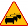 A-33 Zator drogowy - znak drogowy ostrzegawczy