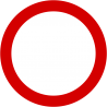 B-1 Zakaz ruchu w obu kierunkach - znak drogowy zakazu