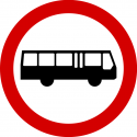 B-3a Zakaz wjazdu autobusów - znak drogowy zakazu