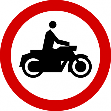 B-4 Zakaz wjazdu motocykli - znak drogowy zakazu