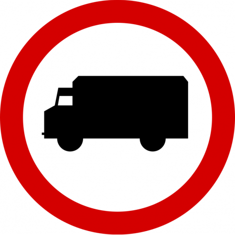 B-5 Zakaz wjazdu samochodów ciężarowych - znak drogowy zakazu