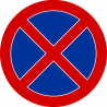 B-36 Zakaz zatrzymywania się - znak drogowy zakazu