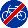 C-13a Koniec drogi dla rowerów - znak drogowy nakazu