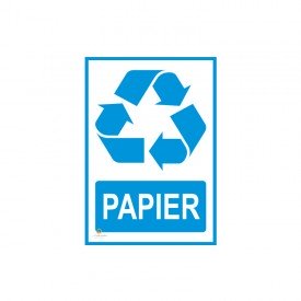 Tabliczka segregacja odpadów PAPIER