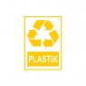 Naklejka segregacja odpadów PLASTIK