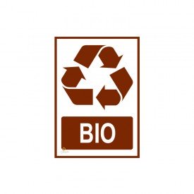 Naklejka segregacja odpadów BIO